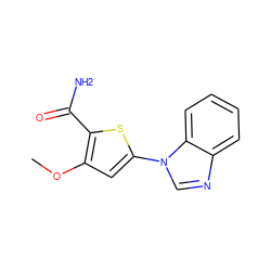 COc1cc(-n2cnc3ccccc32)sc1C(N)=O ZINC000066114299