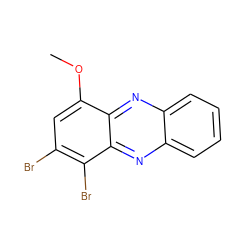 COc1cc(Br)c(Br)c2nc3ccccc3nc12 ZINC000072108114