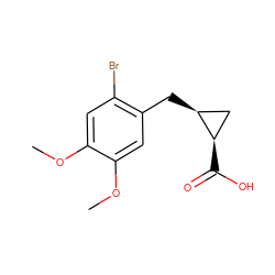 COc1cc(Br)c(C[C@H]2C[C@H]2C(=O)O)cc1OC ZINC001772607770