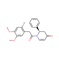 COc1cc(Br)c(CC(=O)N2C=CC(=O)C[C@@H]2c2ccccc2)cc1OC ZINC000115224227