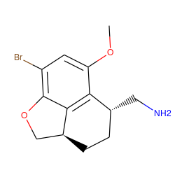 COc1cc(Br)c2c3c1[C@H](CN)CC[C@H]3CO2 ZINC000013525299