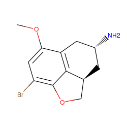 COc1cc(Br)c2c3c1C[C@H](N)C[C@H]3CO2 ZINC000013779775