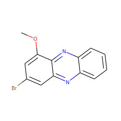 COc1cc(Br)cc2nc3ccccc3nc12 ZINC000072108543