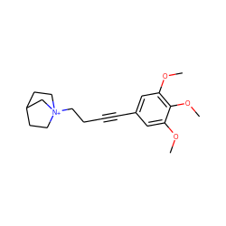 COc1cc(C#CCC[N+]23CCC(CC2)C3)cc(OC)c1OC ZINC000058506277