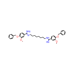 COc1cc(C(=N)NCCCCCCCC/N=C(\N)c2ccc(OCc3ccccc3)c(OC)c2)ccc1OCc1ccccc1 ZINC000028460326