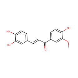 COc1cc(C(=O)/C=C/c2ccc(O)c(O)c2)ccc1O ZINC000013834210