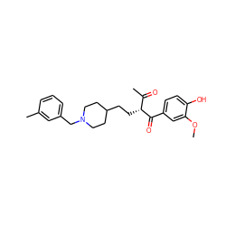 COc1cc(C(=O)[C@H](CCC2CCN(Cc3cccc(C)c3)CC2)C(C)=O)ccc1O ZINC001772656424