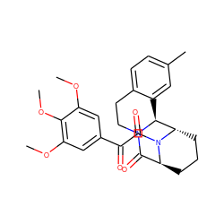 COc1cc(C(=O)C(=O)N2[C@H]3CCC[C@H]2[C@@H]2c4cc(C)ccc4CCN2C3=O)cc(OC)c1OC ZINC000169362389