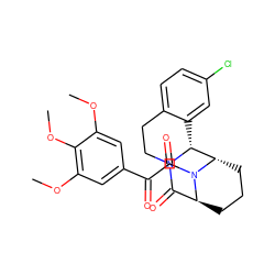 COc1cc(C(=O)C(=O)N2[C@H]3CCC[C@H]2[C@H]2c4cc(Cl)ccc4CCN2C3=O)cc(OC)c1OC ZINC000100405791