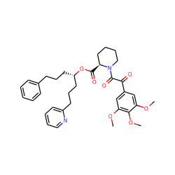 COc1cc(C(=O)C(=O)N2CCCC[C@@H]2C(=O)O[C@@H](CCCc2ccccc2)CCCc2ccccn2)cc(OC)c1OC ZINC000027563849