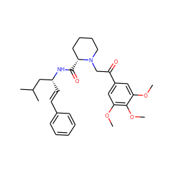 COc1cc(C(=O)CN2CCCC[C@H]2C(=O)N[C@H](/C=C/c2ccccc2)CC(C)C)cc(OC)c1OC ZINC000026748737