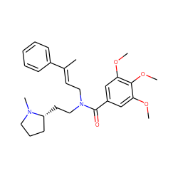 COc1cc(C(=O)N(C/C=C(\C)c2ccccc2)CC[C@@H]2CCCN2C)cc(OC)c1OC ZINC000084614428