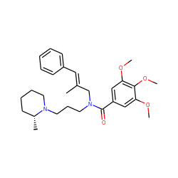 COc1cc(C(=O)N(CCCN2CCCC[C@H]2C)C/C(C)=C/c2ccccc2)cc(OC)c1OC ZINC000034947399