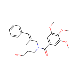 COc1cc(C(=O)N(CCCO)C/C(C)=C/c2ccccc2)cc(OC)c1OC ZINC000038837953