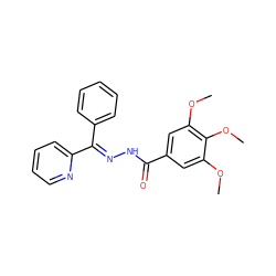 COc1cc(C(=O)N/N=C(\c2ccccc2)c2ccccn2)cc(OC)c1OC ZINC000003233903