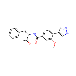 COc1cc(C(=O)N[C@@H](Cc2ccccc2)C(C)=O)ccc1-c1cn[nH]c1 ZINC001772588896