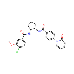 COc1cc(C(=O)N[C@@H]2CCC[C@@H]2NC(=O)c2ccc(-n3ccccc3=O)cc2)ccc1Cl ZINC000028822860