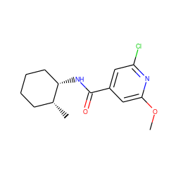 COc1cc(C(=O)N[C@H]2CCCC[C@H]2C)cc(Cl)n1 ZINC000096787269