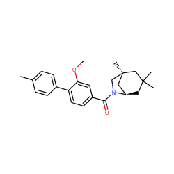 COc1cc(C(=O)N2C[C@]3(C)C[C@H]2CC(C)(C)C3)ccc1-c1ccc(C)cc1 ZINC000049111312