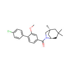 COc1cc(C(=O)N2C[C@]3(C)C[C@H]2CC(C)(C)C3)ccc1-c1ccc(Cl)cc1 ZINC000049785333