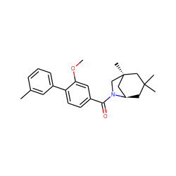 COc1cc(C(=O)N2C[C@]3(C)C[C@H]2CC(C)(C)C3)ccc1-c1cccc(C)c1 ZINC000049112933