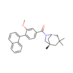 COc1cc(C(=O)N2C[C@]3(C)C[C@H]2CC(C)(C)C3)ccc1-c1cccc2ccccc12 ZINC000049036828