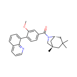 COc1cc(C(=O)N2C[C@]3(C)C[C@H]2CC(C)(C)C3)ccc1-c1cccc2cccnc12 ZINC000049052687