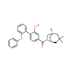 COc1cc(C(=O)N2C[C@]3(C)C[C@H]2CC(C)(C)C3)ccc1-c1ccccc1Oc1ccccc1 ZINC000049109300