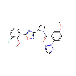 COc1cc(C(=O)N2CC[C@H]2c2noc(-c3cccc(F)c3OC)n2)c(-n2nccn2)cc1C ZINC000218059547