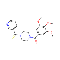 COc1cc(C(=O)N2CCN(C(=S)c3cccnc3)CC2)cc(OC)c1OC ZINC000027416409