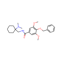 COc1cc(C(=O)NCC2(N(C)C)CCCCC2)cc(OC)c1OCc1ccccc1 ZINC000013863597