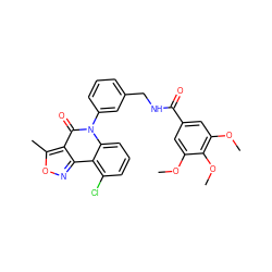 COc1cc(C(=O)NCc2cccc(-n3c(=O)c4c(C)onc4c4c(Cl)cccc43)c2)cc(OC)c1OC ZINC000027991959