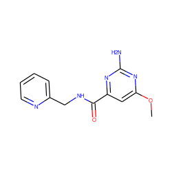 COc1cc(C(=O)NCc2ccccn2)nc(N)n1 ZINC000045393361