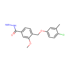 COc1cc(C(=O)NN)ccc1COc1ccc(Cl)c(C)c1 ZINC000103200778