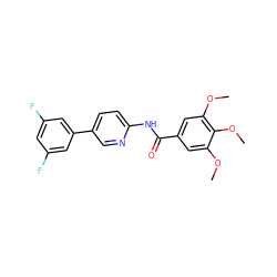 COc1cc(C(=O)Nc2ccc(-c3cc(F)cc(F)c3)cn2)cc(OC)c1OC ZINC000299835016