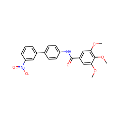 COc1cc(C(=O)Nc2ccc(-c3cccc([N+](=O)[O-])c3)cc2)cc(OC)c1OC ZINC000082153504