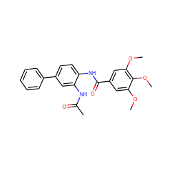 COc1cc(C(=O)Nc2ccc(-c3ccccc3)cc2NC(C)=O)cc(OC)c1OC ZINC000082150882