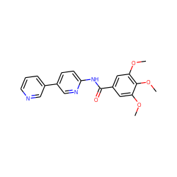 COc1cc(C(=O)Nc2ccc(-c3cccnc3)cn2)cc(OC)c1OC ZINC000299832419