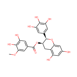 COc1cc(C(=O)O[C@@H]2Cc3c(O)cc(O)cc3O[C@@H]2c2cc(O)c(O)c(O)c2)cc(O)c1O ZINC000014436185