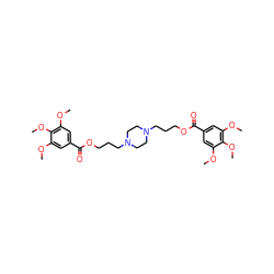 COc1cc(C(=O)OCCCN2CCN(CCCOC(=O)c3cc(OC)c(OC)c(OC)c3)CC2)cc(OC)c1OC ZINC000095755693