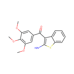 COc1cc(C(=O)c2c(N)sc3ccccc23)cc(OC)c1OC ZINC000028460112