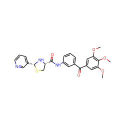 COc1cc(C(=O)c2cccc(NC(=O)[C@@H]3CS[C@H](c4cccnc4)N3)c2)cc(OC)c1OC ZINC000013737572