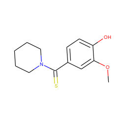 COc1cc(C(=S)N2CCCCC2)ccc1O ZINC000013130697