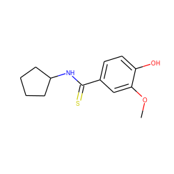 COc1cc(C(=S)NC2CCCC2)ccc1O ZINC000066136605