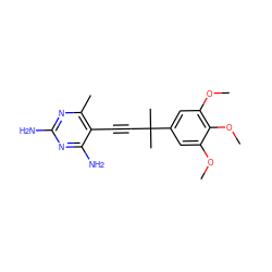COc1cc(C(C)(C)C#Cc2c(C)nc(N)nc2N)cc(OC)c1OC ZINC000053683841