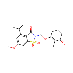 COc1cc(C(C)C)c2c(c1)S(=O)(=O)N(COC1=C(C)C(=O)CCC1)C2=O ZINC000013744353