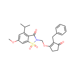 COc1cc(C(C)C)c2c(c1)S(=O)(=O)N(COC1=C(Cc3ccccc3)C(=O)CC1)C2=O ZINC000013744351