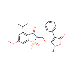 COc1cc(C(C)C)c2c(c1)S(=O)(=O)N(COC1=C(c3ccccc3)C(=O)O[C@@H]1C)C2=O ZINC000027525177