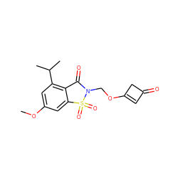 COc1cc(C(C)C)c2c(c1)S(=O)(=O)N(COC1=CC(=O)C1)C2=O ZINC000013744347