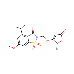 COc1cc(C(C)C)c2c(c1)S(=O)(=O)N(COC1=CC(=O)O[C@@H]1C)C2=O ZINC000027524369